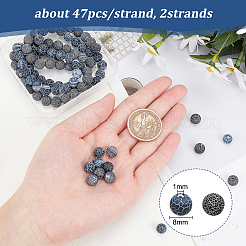 2 Strands Natural & Dyed Crackle Agate Bead Strands&nbsp;G-OC0002-59