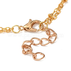Bohemian Style Stainless Steel Double Layer Initial Pendant Necklaces&nbsp;FS-WGDC616-07