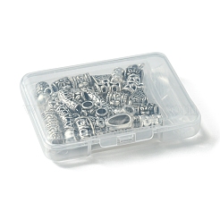 40Pcs 10 Styles Tibetan Style Alloy & CCB Plastic Tube Bails&nbsp;FIND-FS0002-41