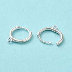 925 Sterling Silver Huggie Hoop Earring Findings&nbsp;STER-K174-15A-S