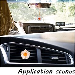 2Pcs 2 Colors Gesso Car Air Vent Decorations&nbsp;AJEW-FH0002-51
