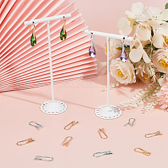 32Pcs 2 Colors Brass Earring Hooks&nbsp;KK-BBC0022-95