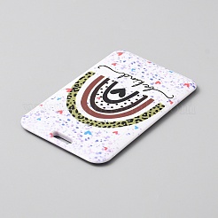 Rainbow Pattern ABS Plastic ID Card Holder&nbsp;AJEW-WH0368-20B