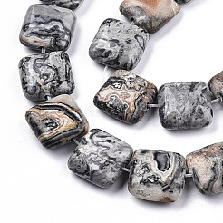 Natural Map Stone/Picasso Stone/Picasso Jasper Beads Strands&nbsp;X-G-N326-140H