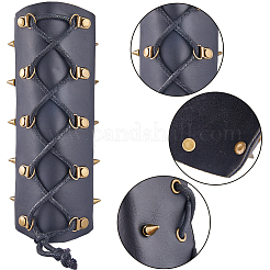 Adjustable PU Leather Cord Bracelet with Wax Cord&nbsp;AJEW-WH0415-24C
