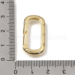 Brass Micro Pave Clear Cubic Zirconia Clasps&nbsp;KK-CBAEEA8-04G