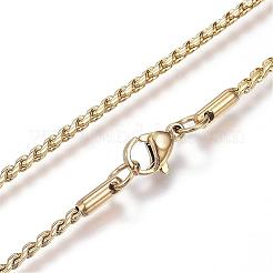 304 Stainless Steel Serpentine Chain Necklaces&nbsp;NJEW-D285-21G