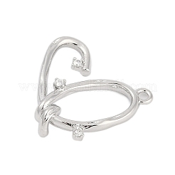 Brass Micro Pave Cubic Zirconia Charms&nbsp;LS-ZIRC-P122-01E-P01
