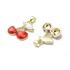 Brass Micro Pave Cubic Zirconia Pendants&nbsp;LS-KK-D384-08G