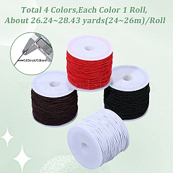 4Rolls 4 Colors Elastic Cords&nbsp;EC-PA0001-01A