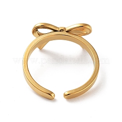 304 Stainless Steel Open Cuff Rings for Women&nbsp;X-RJEW-Z044-01G-02