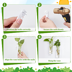 8Pcs Glass Wall-mounted Vase&nbsp;AJEW-WA0001-86