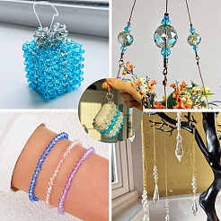 6 Strands 6 Colors Glass Beads Strands&nbsp;EGLA-TADJ0001-03