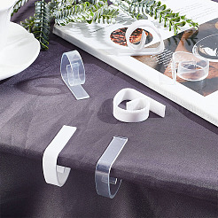48Pcs 2 Style  Transparent Plastic Anti-slip Tablecloth Clips&nbsp;AJEW-GL0002-15