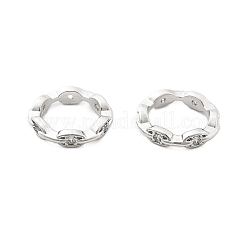 Brass Micro Pave Clear Cubic Zirconia Bead Frame&nbsp;KK-H495-03P