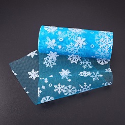 Snowflake Deco Mesh Ribbons&nbsp;OCOR-P010-G13