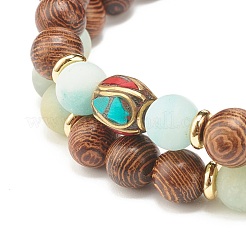 Wood Beaded Stretch Bracelet Sets&nbsp;BJEW-JB07735