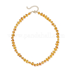 Natural Amber Chip Beaded Necklaces for Women&nbsp;NJEW-JN05862