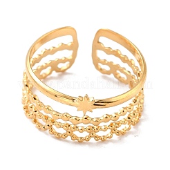 Ion Plating(IP) 304 Stainless Steel Finger Rings&nbsp;RJEW-L102-35G