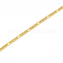 Ion Plating(IP) 304 Stainless Steel Figaro Chain Necklace Making&nbsp;STAS-K168-03G