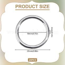 20Pcs 304 Stainless Steel Linking Rings&nbsp;STAS-DR0001-13