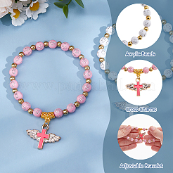 2Pcs Acrylic & Plastic Beads Bracelets&nbsp;BJEW-HS00006