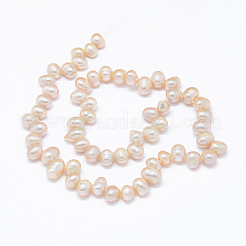 Natural Cultured Freshwater Pearl Beads Strands&nbsp;PEAR-G004-03D-01