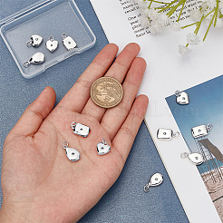 12Pcs 3 Styles Brass Micro Pave Clear Cubic Zirconia Pendants&nbsp;ZIRC-BBC0003-53
