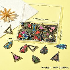 40Pcs 10 Styles Alloy Enamel Chandelier Component Links&nbsp;FIND-CJ0001-81