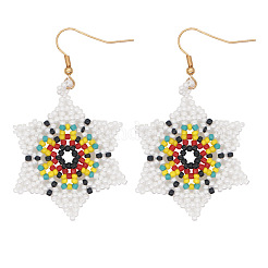 Bohemian Handmade Glass Seed Beads Dangle Earrings&nbsp;IE0673