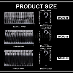 3000Pcs 3 Styles Plastic Standard Tagging Gun Fasteners&nbsp;AJEW-FG0004-18A
