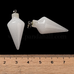 Natural White Jade Pendants&nbsp;G-Z055-02P-19