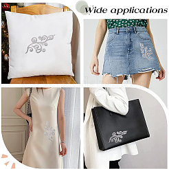 Ethnic Style Flower Pattern Computerized Embroidery Appliques&nbsp;PATC-WH0010-36B