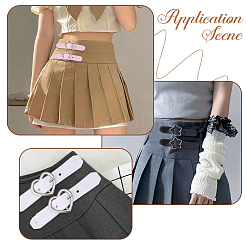 16Pcs 8 Styles Star/Heart-shaped PU Leather Buckles&nbsp;AJEW-CL0001-70