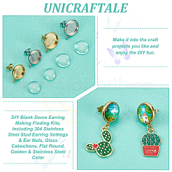 DIY Blank Dome Earring Making Finding Kits&nbsp;DIY-UN0005-69