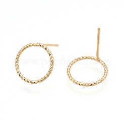 Brass Stud Earrings&nbsp;X-EJEW-N018-006-NF