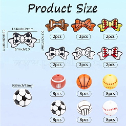 12 Styles Silicone Beads&nbsp;SIL-PA0001-06