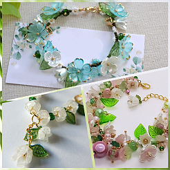 500Pcs 5 Colors Transparent Acrylic Charms&nbsp;TACR-SP0001-35