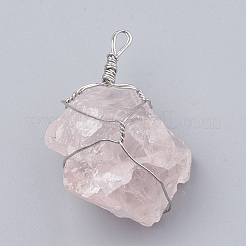 Natural Rose Quartz Pendants&nbsp;LS-G-Q993-04