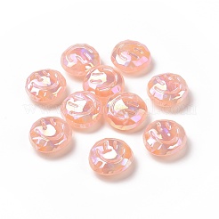 Rainbow Iridescent Plating Acrylic Beads&nbsp;OACR-A010-05A