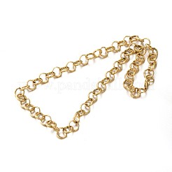 304 Stainless Steel Rolo Chains Necklaces&nbsp;NJEW-O051-02G