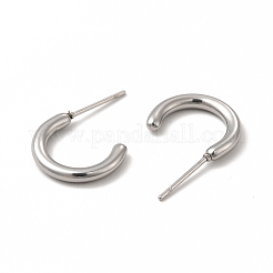 Non-Tarnish 304 Stainless Steel Ring Stud Earrings&nbsp;EJEW-C004-12C-P