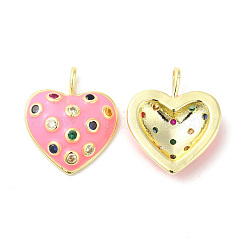 Real 16K Gold Plated Brass Micro Pave Colorful Cubic Zirconia Pendants&nbsp;ZIRC-L103-056G