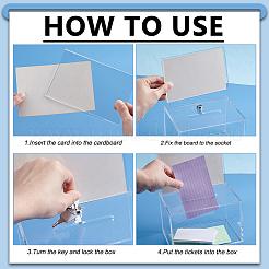 Transparent Acrylic Donation Boxes with Lock and Keys&nbsp;CON-WH0095-197
