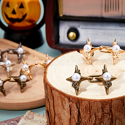 8 Pairs 4 Colors Star Zinc Alloy & Resin Adjustable Jean Button Pins&nbsp;FIND-FH0016-81