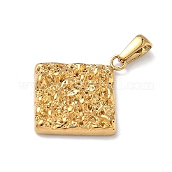 Hammered 304 Stainless Steel Pendants&nbsp;STAS-L309-07G