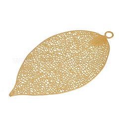 304 Stainless Steel Etched Metal Embellishments Pendants&nbsp;STAS-H236-02G-01