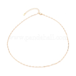 Brass Dapped Cable Chain Necklaces&nbsp;NJEW-JN03160