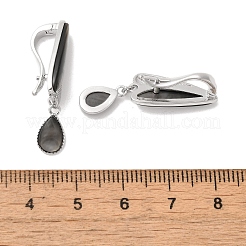 Teardrop Brass Fold Over Clasps&nbsp;KK-Z073-35P-02