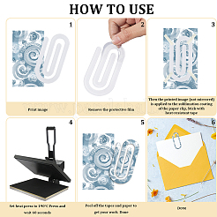 10Pcs Sublimation Blank Thermal Acrylic Paper Clips&nbsp;AJEW-CP0006-83C